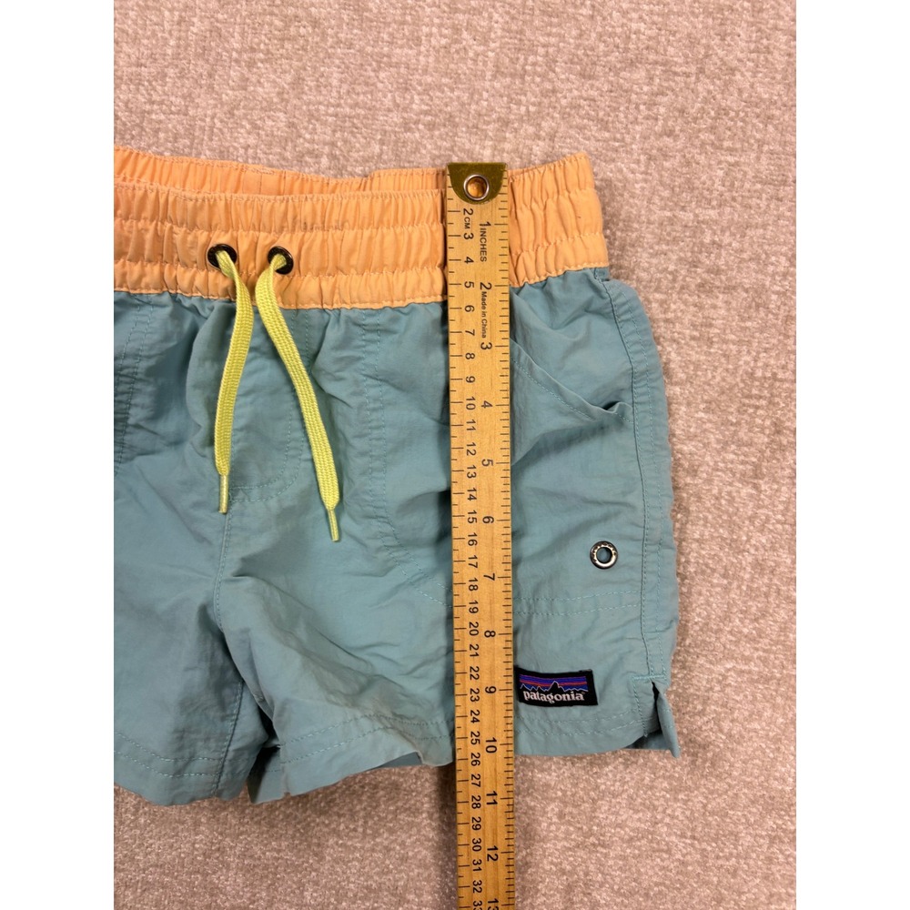 Patagonia Kids Baggies Shorts Blue Peach Recycled Nylon Size L Large 4017 - Picture 2 of 7